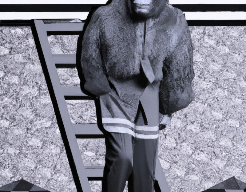 DALL·E 2023-11-01 16.54.35 - crazy, funny costume for an old man , King Kong Coat, graphic style looking like Max Ernst's black and white early collage